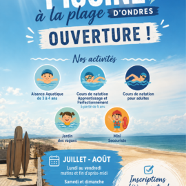 Piscine de la plage à Ondres